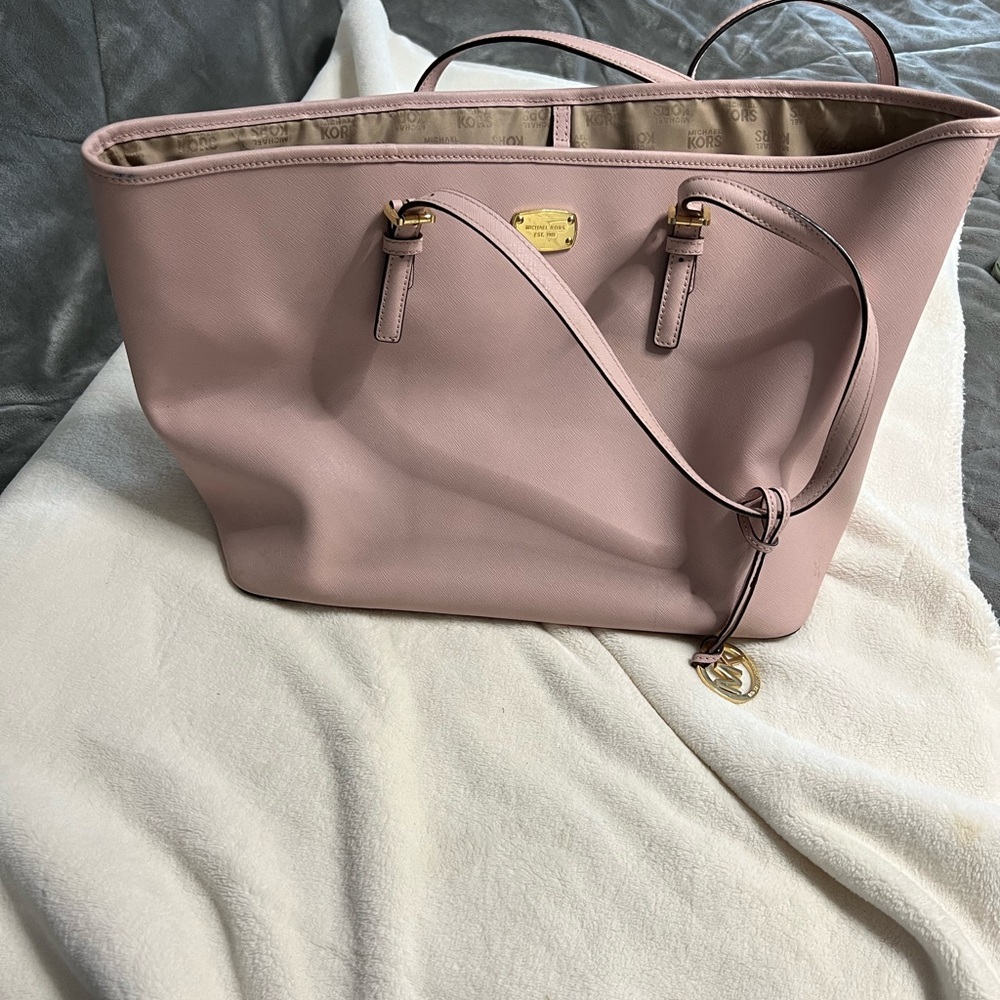 MICHAEL Michael Kors Pink Tote with Gold-Tone Hardware